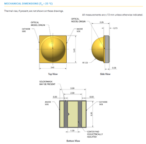 CREES LED haute puissance 3535 XPGDWT XPG3 génération Crees lampe perles lumière blanche chaude 6W 3V Ra90 125 Angle de vue Patch lumineux - Product Image 6