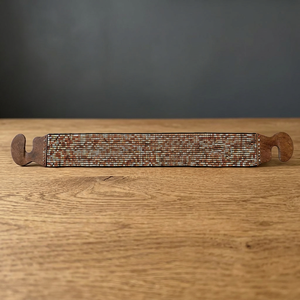 Hand-Knotted Colorful Seed-Bead Waist <b>Belt</b> - Artisanal Timber-Buckle Boho Hip-Hop Cinch & Wholesale <b>Festival</b> Accessory - Product Image 1