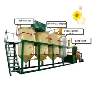 Pequeña refinería de aceite de palma, máquina de refinación de aceite de mostaza, planta de refinación de aceite de cocina