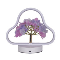 Lampe de nuit LED en forme de nuage, lampe de table décorative en forme de fleur pour chambre à coucher, salon