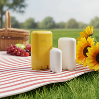 Tube de déodorant vide ovale personnalisable 15g 30g 50g 75g, rechargeable, pour déodorant et crème solaire