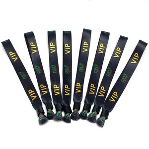 Disposable Wristband Custom Eco-Friendly Woven Polyester Bracelets With Non-Toxic Logo <b>Wrist</b> Bands - Product Image 4