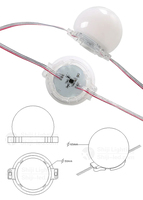 Guirlande lumineuse intelligente SHIJI, boules blanches laiteuses de 50 mm, intérieur/extérieur, RGB, 50 mm, 7 LED, UCS1903, DC24V, pour projets d'éclairage