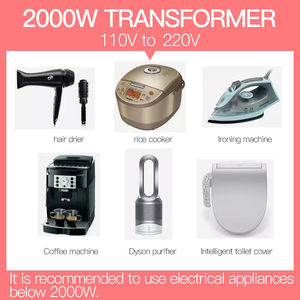 Shunhong 2000W Blue Toroidal Power Converter 110v/220v Auto Voltage Transformer 2000VA/2KW/2KVA 120v/230v/240v 50Hz Frequency - Product Image 5