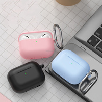 Housse d'écouteurs en silicone souple pour Apple AirPods Pro 3 avec mousqueton
