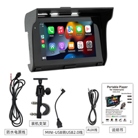 Écran carplay Portable 5 pouces pour moto sans fil carplay android auto moto moniteur de navigation écran de lecteur de musique