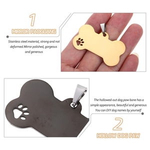 Custom <b>Personalized</b> Wholesale Metal Necklace Stainless Steel Sublimation Blank Dogtag Dog Tag - Product Image 4
