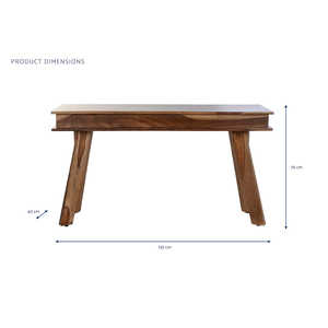 Consolle in Legno di Sheesham 135x40x76 Naturale - Product Image 2