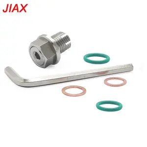 JIAX-Tapón de drenaje de aceite de gran tamaño, kit de reparación de rosca de cárter de aceite autorroscante de acero inoxidable, x 15mm