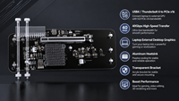Adaptor Kartu Grafis Eksternal USB4 Thunderbolt 4 ke PCIe X16 EGPU 40Gbps untuk Laptop Gaming, Pengeditan Video, dan Rendering