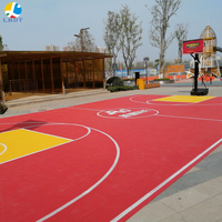 Ubin Lantai Interlocking TPE Lunak dan Dapat Dipindahkan untuk Lapangan Basket Profesional, Taman Bermain Anak Luar Ruangan