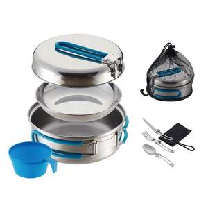 Ensemble de vaisselle de camping personnalisé, équipement de cuisine pour la randonnée, ensemble de casseroles en acier inoxydable pour le camping - Product Image 6