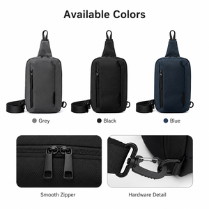 Bolsa Sling Masculina Multifuncional, Mochila de Peito Leve, Bolsa Transversal com Múltiplos Bolsos para Deslocamento e Atividades ao Ar Livre - Product Image 5