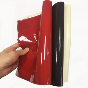 Tissu en cuir synthétique PU de conception de brevet brillant réfléchissant de miroir imperméable pour faire le sac de brevet - Product Image 1