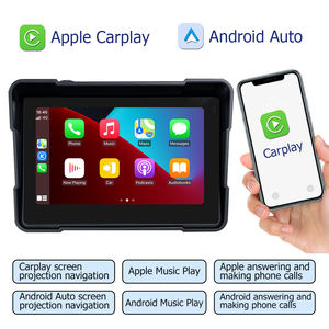 Pantalla de vídeo lelv para motocicleta de <span class=keywords><strong>5</strong></span> <span class=keywords><strong>pulgadas</strong></span> inalámbrica Apple Carplay Android Auto navegación portátil Gps Ipx7 pantalla impermeable - Product Image 2