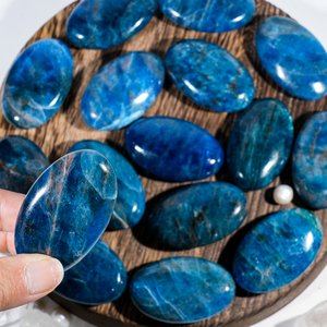 Pierres de palmier en <span class=keywords><strong>apatite</strong></span> <span class=keywords><strong>bleue</strong></span> plate cristal de guérison Feng Shui cristal artisanat pierre Mini pierres de palmier en <span class=keywords><strong>apatite</strong></span> <span class=keywords><strong>bleue</strong></span> en gros - Product Image 3