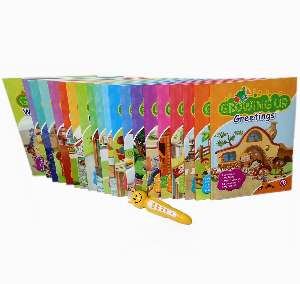 Conjunto de aprendizaje de inglés para niños incluyendo 20 libros y 1 pluma de lectura