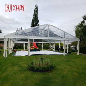 Tente de réception extérieure imperméable de luxe à structure en aluminium et toit transparent en PVC pour mariages et événements - Product Image 6