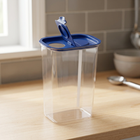 Conteneur de stockage rectangulaire en PP injecté de haute qualité, design moderne, écologique, capacité 2,3 L, boîte à lunch gratuite pour la maison et l'hôtel