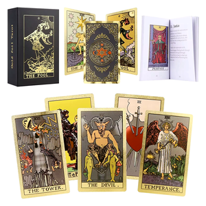 Özelleştirilebilir boyutu altın damgalama Oracle kart 350gsm plastik <span class=keywords><strong>Tarot</strong></span> oyun kartları için ucuz özel baskı üreticisi - Product Image 1