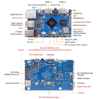 Orange Pi 5 Pro Rockchip RK3588S 4 / 8 / 16GB RAM DDR5 Gigabit Ethernet WiFi + BT BLE SBC Mini PC Placa de desarrollo