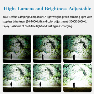 Lampes de camping LED d'urgence ultralégères anti-stress personnalisées en gros, vertes, 3-4H, 3000-6000K, pour la randonnée en plein air - Product Image 4