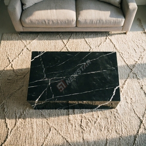 Wholesale Custom China Nero Margiua <b>Marble</b> Coffee <b>Table</b> Modern Plinth Side for Living Room - Product Image 4