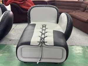 Juego de sillón reclinable de cuero de diseño creativo moderno de estilo nórdico, guantes de boxeo, sofá seccional, hogar, sala de estar, escuela, aplicación - Product Image 3