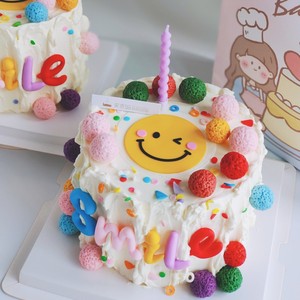 Décoration de gâteau au miel et à la douceur, visage souriant en acrylique, lot de 6 pièces, pour fête d'anniversaire, style Instagram coloré - Product Image 3