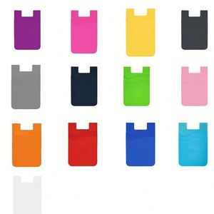 Custom Silicone Phone Wallet Card Holder - Stick-On ID Credit Card Sleeve for Promotional Gifts - Product Image 2