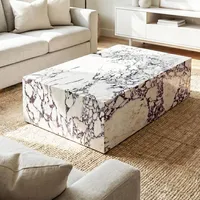 Dalles de marbre Calacatta Viola Brecciato de luxe authentiques pour comptoirs personnalisés, dessus de lavabo, tables basses, consoles et tables de chevet