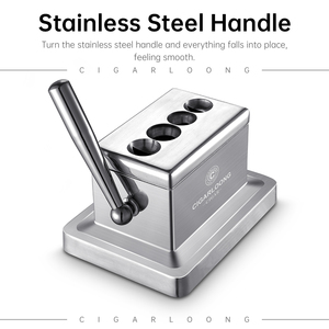 CIGARLOONG Coupe-cigares multifonctionnel <span class=keywords><strong>4</strong></span> en 1 en acier inoxydable, coupe-cigares à double lame de table, coupe-cigares à guillotine pour cadeau de cigares - Product Image 3