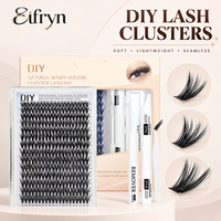 Kit d'extensions de cils faites à la main Eifryn, longueurs mixtes, volume léger 3D-5D CC, épaisseur 0,03 mm, grappes de cils en vison et cachemire