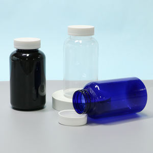 100cc 200cc 300cc 500cc สัตว์เลี้ยงขวดยาพลาสติกใสขวดบรรจุภัณฑ์แคปซูลพร้อมฝาเกลียวความดัน - Product Image 4