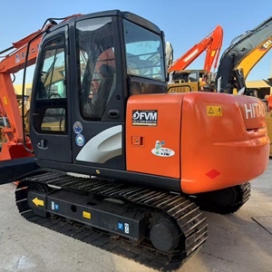 Hitachi ZX70 Excavator 2020 Model Orange Rubber Tracks Closed Cab 7 Ton PLC Controlled High Power Engine Construction Site Use - Product Image 4