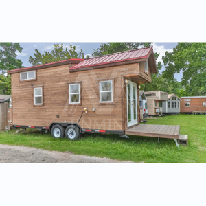 Maisons Tiny sur Roues <span class=keywords><strong>Pas</strong></span> Chères en Chine Cabine Préfabriquée Remorque Maison - Product Image 6