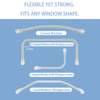 WINTOM Mini Sistema de Riel Curvo Motorizado para Cortinas con Controlador Inteligente Bluetooth para Cocina, Sala de Estar y Oficina