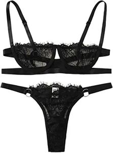 ออกแบบใหม่ผู้หญิง2ชิ้นชุดชั้นในเซ็กซี่ชุดลูกไม้ Bralette Bra และชุดชั้นในกางเกงชุด - Product Image 3