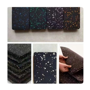 แผ่นยางปูพื้นยิมคุณภาพสูง สีดำ หนา 20 มม. 25 มม. 30 มม. 40 มม. 50 มม. ปูพื้นไวนิลกันน้ำสำหรับกลางแจ้ง - Product Image 5