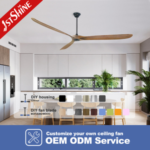 1stshine Ventilador de techo Perfil alto 88 "Ventilador de techo con control remoto de aspas de madera de gran tamaño - Product Image 4