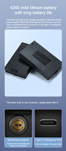 3d Face Id Video <span class=keywords><strong>Intercom</strong></span> Vingerafdrukherkenning Kaart Sleutel <span class=keywords><strong>Code</strong></span> Tuya App Afstandsbediening S666 Automatisch Digitaal Slot Voor Thuis - Product Image 4