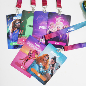 Koפיי פלסטיק קשיח מותאם אישית כל גישה Vip כרטיס כרטיס כרטיס מזהה עובד עם רצועת צוואר לאירועים - Product Image 2