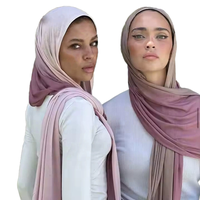 Voile Hijab Premium Opaque Dégradé Effet Ombré en Jersey Modal Respirant pour Toutes Saisons et Usage Quotidien
