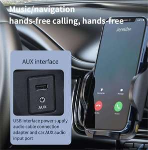 BT 5.3 máy phát và máy thu 2 trong 1 không dây 3.5mm AUX Bộ chuyển đổi răng Xanh - Product Image 5