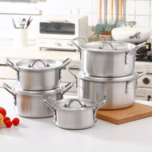 Offre Spéciale – Batterie de Cuisine Complète en Alliage d'Aluminium pour la Maison – 5 Pièces (<span class=keywords><strong>16cm</strong></span>, 18cm, 20cm, 22cm, 24cm) – Ensemble de Casseroles et Ustensiles de Cuisine - Product Image 3