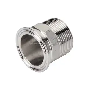 SS304/316L sanitaire/mâle/filetée NPT/BSP virole adaptateur