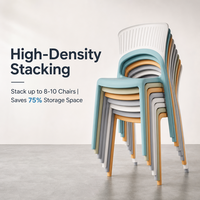 Chaises en plastique empilables pour conférences commerciales, directement de l'usine, pour salles de séminaire et de conférence, approvisionnement en vrac 40HQ