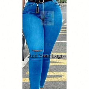 Ripped High Waist <strong>Sexy</strong> <strong>Ass</strong> Blank Black Legging Skinny Girl Tight <strong>Jeans</strong> for Women Ladies - Product Image 2