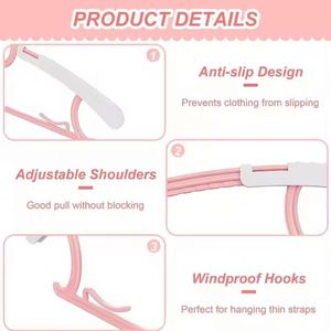 Durable <b>Plastic</b> Pp Non-Slip Children Baby Personalized Pant Hanger Clothing Organizer for Living Room Clothes Drying - Product Image 4