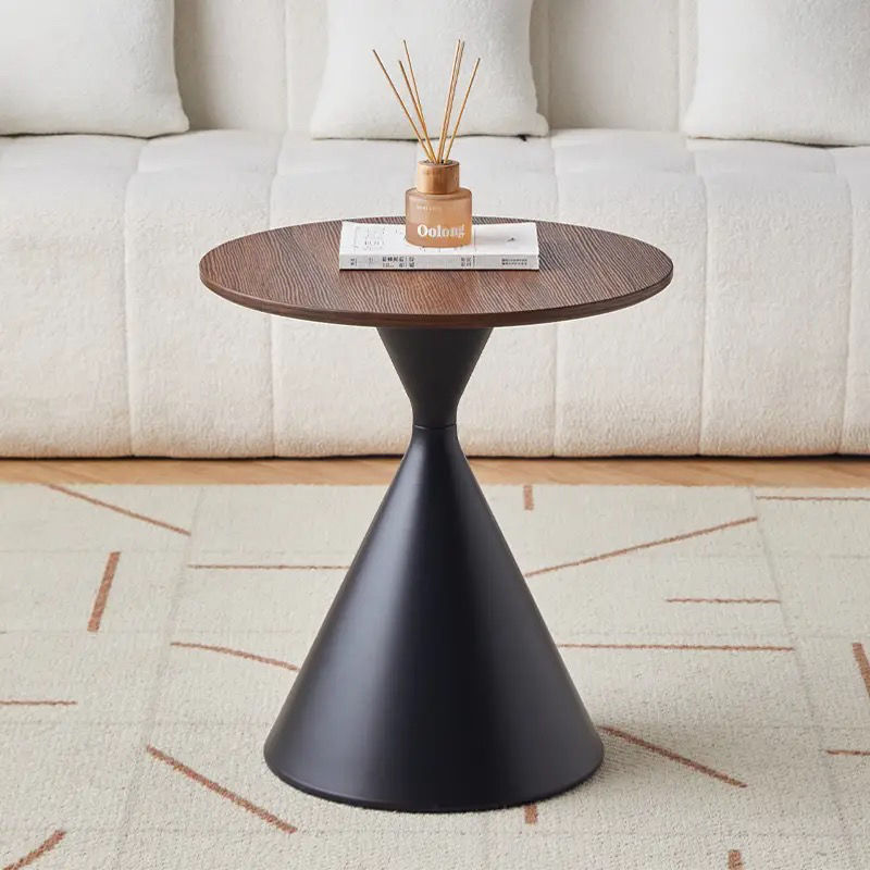 Matte black base with walnut tabletop (50 small size)